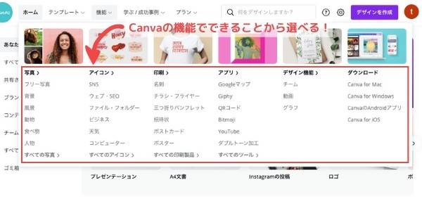 Canvaの機能